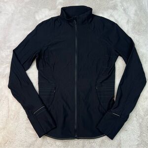 Lululemon Black Full Zip Jacket Define Form Fitting Womens Size 6 High Neck